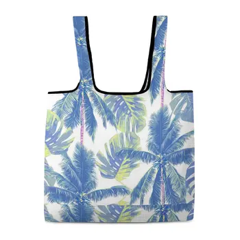 Сгъваема чанта за пазаруване Модни проста чанта от плътна тъкан, с потребителски модел Easy водоустойчив множество чанта-тоут голям капацитет
