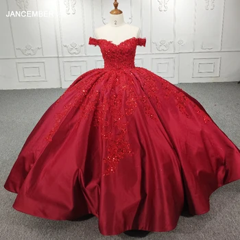Секси пищни рокля, червено, сладко, с открити рамене, атласное, с аппликацией от пайети, бална рокля, вечерна рокля, буен