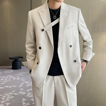 Случайни тънко яке в британския стил, мъжки елегантен джентълменско бизнес тънък универсален модерен случайни професионален костюм