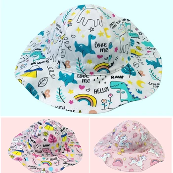 Слънчева шапка за момичета и момчета, детски летен плажен аксесоар, шапка с голяма периферия, със защита от ултравиолетови лъчи, за деца, за почивка, плуване