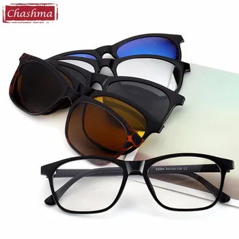 Слънчеви очила с клипсой марка Chashma, оптични рамки за очила с клипсой, поляризирани слънчеви очила за жени и мъже, магнитни точки