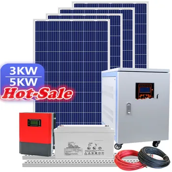 Слънчеви панели с мощност 5000 W Система 5 kva Пълна с домашна мини-слънчевата система на Цена от мрежата 5 Киловата