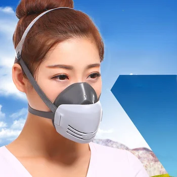 Сменяеми промишлени прахозащитен маска с 3 филтри, шийн finish боя, противообрастающие маски, защитни гумени прахозащитен маска