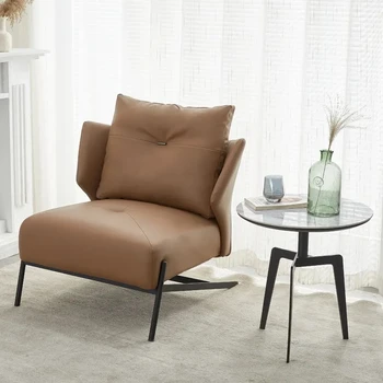 Столове за дневна със сгъваща се облегалка Дизайнерски и луксозен модерен италиански диван за дневната Удобни мобилни столове кожени Poltronas Мебели за помещения