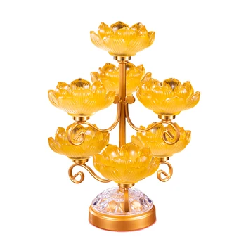 Стъклена лампа-светилник, лампа-вечногорючий лампа, крушка-лотос, лампа-Буда, маслена лампа