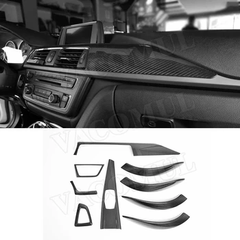 Сух завършек на централната конзола от карбон етикети на отдушник врата копчето Рамка на седалките за BMW серия 3 GT F34 2016-19 F30 2013-15