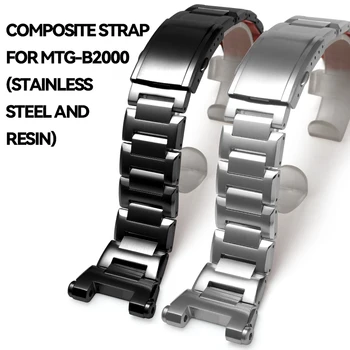 Съвместим мъжки каишка за часовник Casio G-Shock MTG-B2000 MTGB2000, Композитен каишка (316 неръждаема стомана и смола), гривна, каишка за часовник