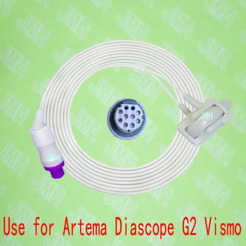 Съвместим с 10-пинов оксиметром S & W Artema Diascope G2 VISMO, той контролира spo2 сензор в силиконова обвивка за новородени.