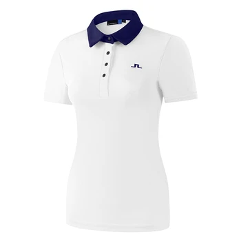 Тениска J Golf с къс ръкав, Дамски Есенно-Зимни Удобна Спортна Риза с къси ръкави, Дрехи за Голф, Женски Быстросохнущий Трикотаж #2301