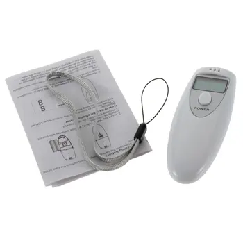 Тестер за алкохол в издишания въздух Професионален ръчен дигитален тестер за алкохол в издишания въздух Анализатор Детектор за Тестово изпитване PFT-641 LCD дисплей