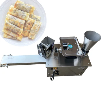 Търговски автоматична машина за приготвяне на пролет-роллов empanada Samosa, автоматична машина за приготвяне на самосы, 4800 бр. / ч, опаковки за кнедлите от неръждаема стомана