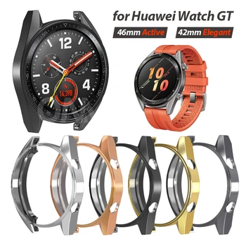Ултра тънък защитен калъф за Huawei Watch GT 42 мм, елегантен 46 мм, активен, мек, выдалбленный калъф за часа, защитна броня