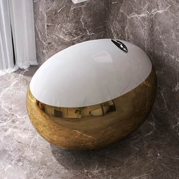 Умен тоалетна под формата на златни яйца, вграден гласов интелигентно управление, автоматичен шарнирен сифон за вграждане за тоалетна