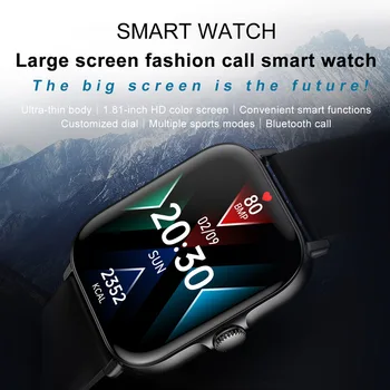 Умен часовник T12 за мъже И жени с Bluetooth-разговори с Големи 1,81-инчов екран, Адаптивни Комутируем фитнес тракер за определяне на състоянието на здравето
