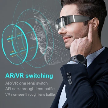 умните шапки 3D VR очила 4K Remote Play HD частен преглед на гигантски екран компютърна проекционная игра Android мобилни очила, HDMI