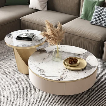 Уникален луксозен холна маса, метални кръгли, големи масички в скандинавски стил, за хол, с модерен дизайн, маса за хол, мебели за дома