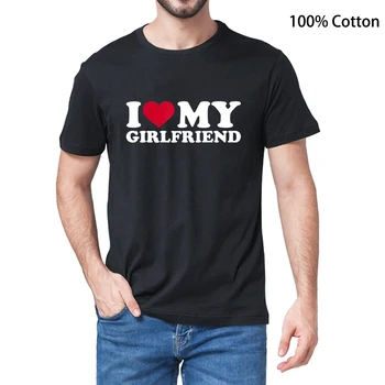 Унисекс, 100% памук, обичам едно момиче, модни дишаща удобна подарък мъжки t-shirt, дамски ежедневни риза в стил харадзюку