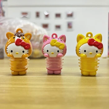 Фигурки аниме Sanrio Hello Kitty Kawaii Кукла KT Cat Cap Украса на работния плот Сбирка украса Модел играчки, подаръци за деца