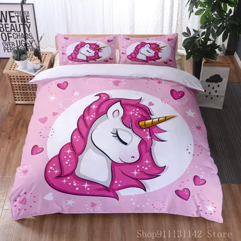 Цветен светлинен одеяло с принтом еднорог, пуховое одеяла, спално бельо, Cartoony животински модел, царица, цар, голям домашен текстил