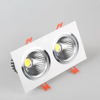 Цена на едро 2 * 10 W, двойна led лампа с регулируема яркост, - вградени led тавана лампа AC85-265V