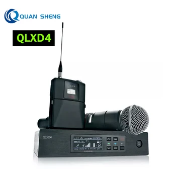 Цифрова преносима безжична микрофон система QLXD24/SM58 SM7B QLXD4 Безжичен микрофон