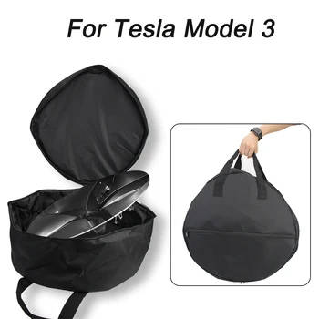 Чанта за носене капак на колелото защитна чанта от плат Оксфорд за съхранение на Tesla, модел 3 Чанта за съхранение на капаци на колелата преносима