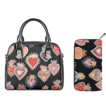 Чанта през рамо с шарени Twoheartsgirl Love за жени, универсална чанта-месинджър от изкуствена кожа, голяма простор, чанти за момичета, ежедневна чанта през рамо