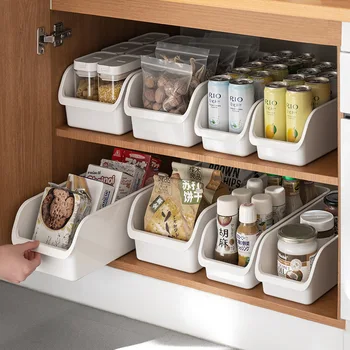 Чекмеджето за съхранение на фризера Кухненски пластмасова кутия за съхранение на продукти кутия за организацията