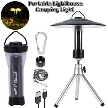 Черно куче Фар Микро Светкавица Къмпинг Осветление на Преносими Комплекти Прожектори, USB Зареждане LED Фенер за работа на Открито Пътуване разходки и Туризъм