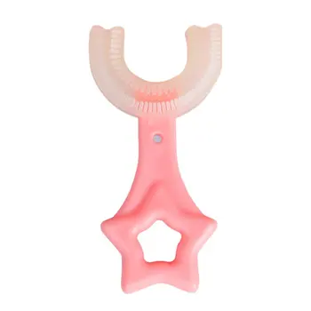 Четка за зъби U-образна ръчна технология четка за зъби Детска чистящая четка U-образна мека гумена четка