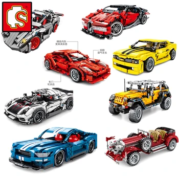 Шампиони за скорост в Сембо Сити Технически превозни средства Супер състезатели на Спортни модели на състезателни коли Комплекти строителни блокове на Детски подаръци на Състезанието