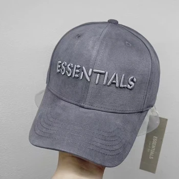 Шапки Essentials однотонная бейзболна шапка с бродерия на букви, приталенные ежедневни хип-хоп шапка, за баща, за мъже, жени, Унисекс, луксозни шапки Kanye