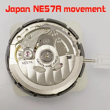Японски механизъм NE57 NE57A Календар с четири игли и шест точки, малка секунди, машина за висока точност механичен механизъм, смяна на