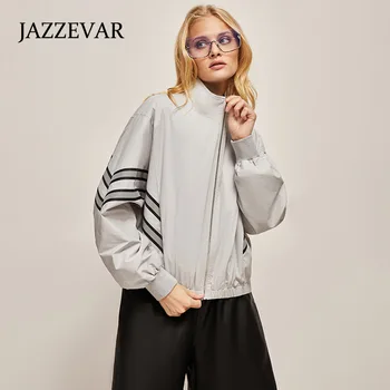 JAZZEVAR 2023 Пролет/Есен Нова Мода за Почивка, Спортна Тенденция на Вятъра, Всички със Стилен шал яка подпора Яке Дамски