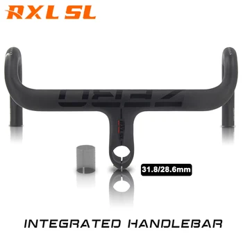 RXL SL Интегриран Лост 28,6/31,8 мм Велосипедна Дръжка Въглеродни Пътни Кормилото 400/420/440 мм Аксесоари За Велосипеди
