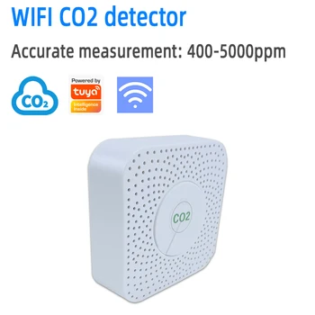 Wifi детектор за въглероден двуокис на Hristo Домашен свързан интелигентен сензор на CO2 Детектор на качеството на въздуха Зеленчукова навес Училище