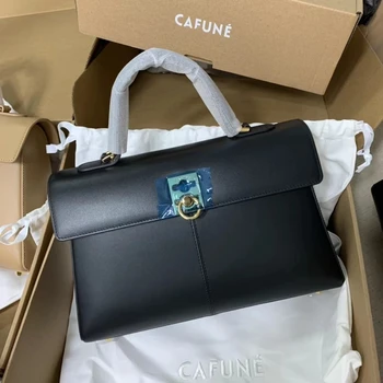 Дизайнерска марка, ниша CAFUNE, дамски кожен портфейл AFUNE Stance, чанта-месинджър през рамо, трапециевидная чанта, луксозна чанта през рамо
