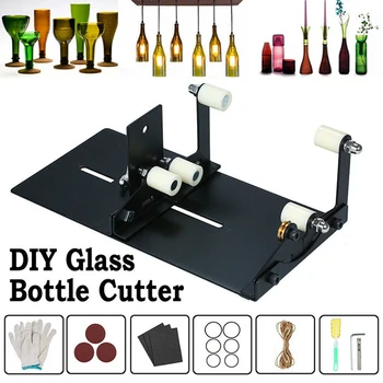 Направи си САМ инструмент за рязане на стъклени бутилки, квадратни, кръгли вино, бира, стъклени скулптури, машина за рязане на стъклени бирени бутилки, титуляр