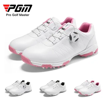 Обувки за голф Pgm, дамски водоустойчив спортни обувки, нескользящие шипове, обувки за голф, женски леки спортни обувки с катарама