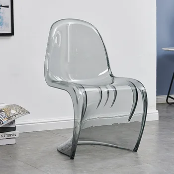 Трапезария стол от акрил пластмаса призрачен стол Кристална стол прозрачен Модерен стол за красота Creative